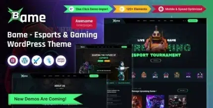 Bame - eSports and Gaming WordPress Theme Bame - eSports and Gaming WordPress Theme