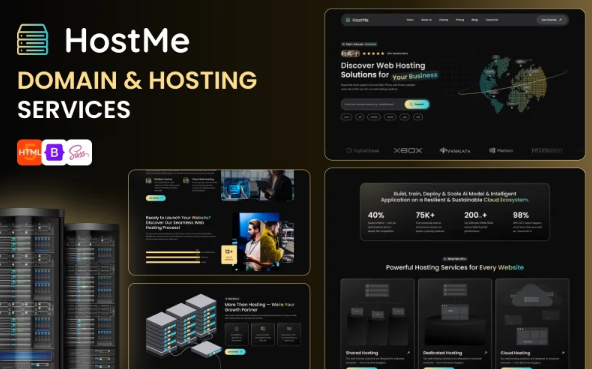 Hostme – Web Hosting, Domain and WHMCS Html Hosting Template