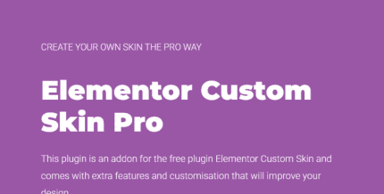 Elementor Custom Skin Pro
