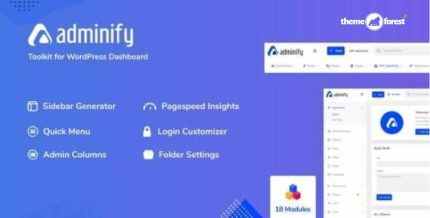 WP Adminify Pro – Customize & Supercharge Your WordPress Admin Dashboard