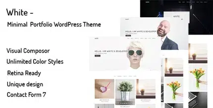 White Minimal Portfolio WordPress Theme