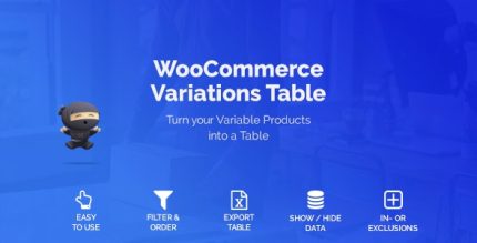 Product Variations Table for WooCommerce