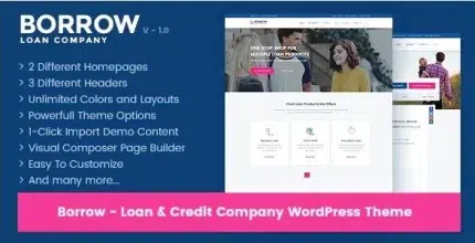 Borrow – Loan Company Responsive WordPress Theme Borrow – Loan Company Responsive WordPress Theme