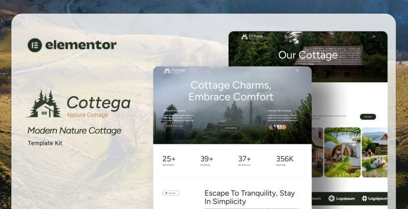 Cottega – Modern Nature Cottage Elementor Template Kit Cottega – Modern Nature Cottage Elementor Template Kit