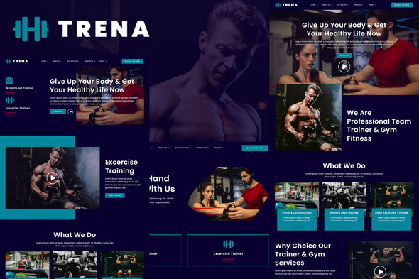 Trena – Sport & Fitness Trainer Services Elementor Template Kit