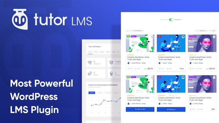 Tutor LMS Pro + All Addons – Advanced Learning Management System for WordPress Tutor LMS Pro is one of the most powerful and feature-rich WordPress Learning Management System (LMS) plugins, designed to help you build, manage, and scale online education platforms with ease. Whether you want to launch an eLearning website, create a training portal, or sell online courses, Tutor LMS Pro provides all the tools you need. The Pro version, combined with all premium addons, unlocks advanced functionalities like detailed course prerequisites, certificates, multi-instructor support, advanced quiz creation, and frontend course building. It also integrates seamlessly with WooCommerce, Easy Digital Downloads, and membership plugins, allowing you to monetize your courses with subscriptions, one-time payments, or bundles. With the drag-and-drop course builder, instructors can easily design interactive lessons, add multimedia content, and include assignments or quizzes to enhance student engagement. The reporting and analytics dashboard helps track student performance, course sales, and overall site growth. Tutor LMS Pro also includes addons such as Content Drip, Certificate Builder, Course Preview, Gradebook, Multi-Instructor, Prerequisites, and Email Notifications, ensuring you have full control over course delivery and student progress. The plugin is fully responsive, SEO-optimized, and translation-ready, making it perfect for global eLearning businesses. Its intuitive UI ensures both beginners and advanced users can manage courses without hassle. Tutor LMS Pro + All Addons