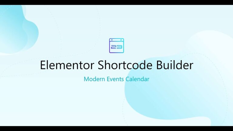 Elementor Shortcode Builder for MEC