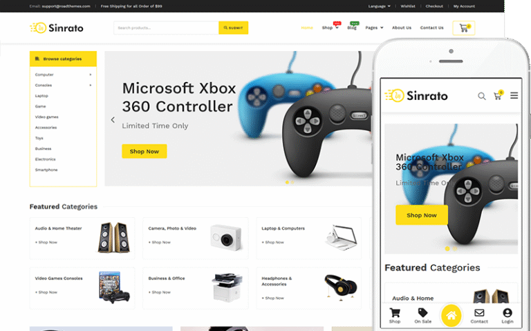Sinrato – Digital, Electronics Store WooCommerce Theme