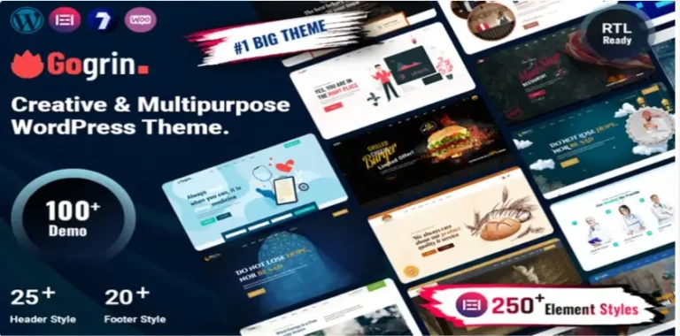 Gogrin – Creative And Multipurpose Responsive WordPress Theme