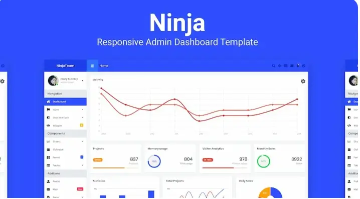 Ninja – Responsive Admin Dashboard Template
