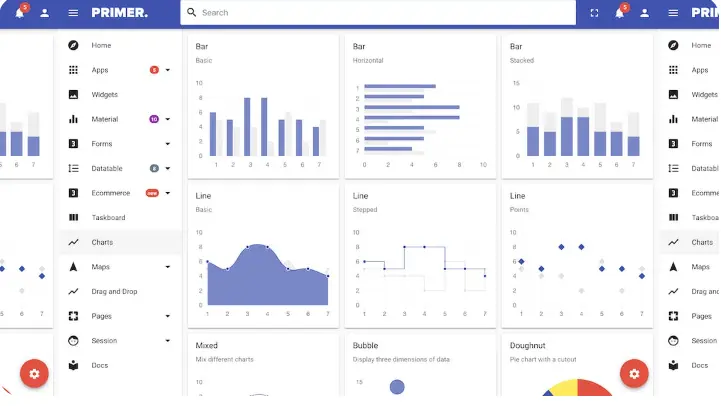 Primer Material 2 Angular 6+ Admin Template