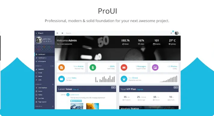 ProUI – Bootstrap Admin Template