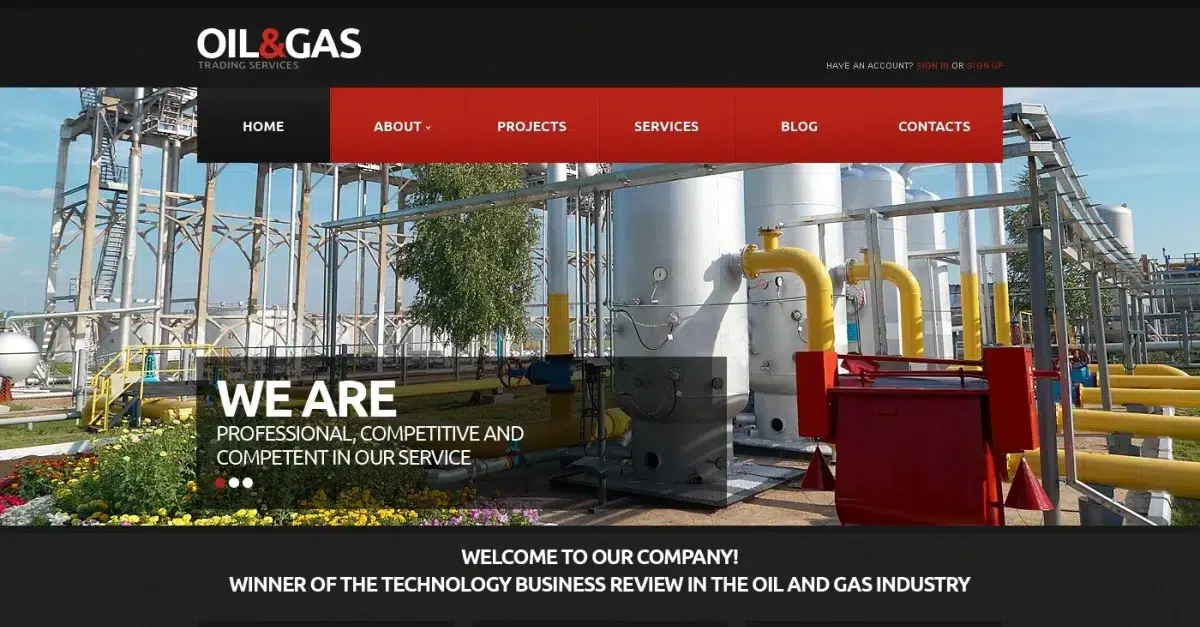 Gas & Oil Responsive Website Template Gas & Oil Responsive Website Template