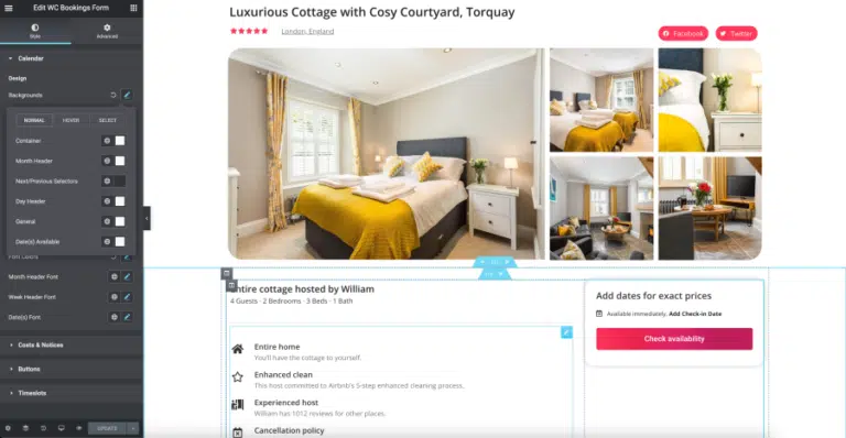 Elementor Connector for WooCommerce Bookings