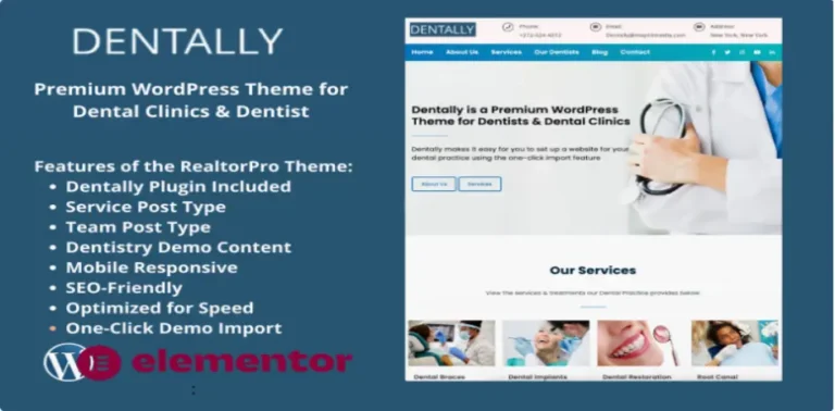 Dentally – Premium WordPress Theme For Dental Clinics
