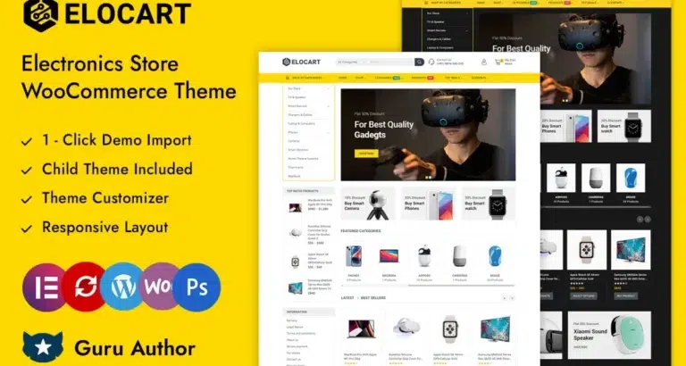 Elocart – Multipurpose Electronics Store Elementor WooCommerce Responsive Theme