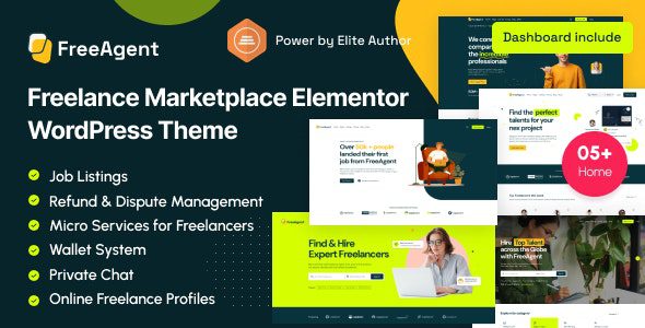 FreeAgent - Freelance Marketplace Elementor WordPress Theme FreeAgent - Freelance Marketplace Elementor WordPress Theme