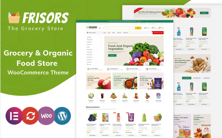 Frisors – Grocery and Organic Food Store Elementor WooCommerce Theme