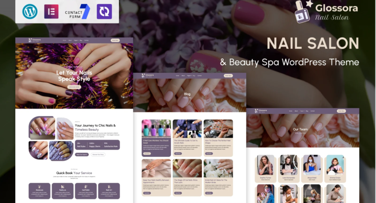 Glossora – Nail Salon & Beauty Spa WordPress Theme