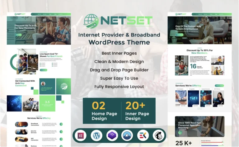 Netset – Internet Provider & Broadband WordPress Theme